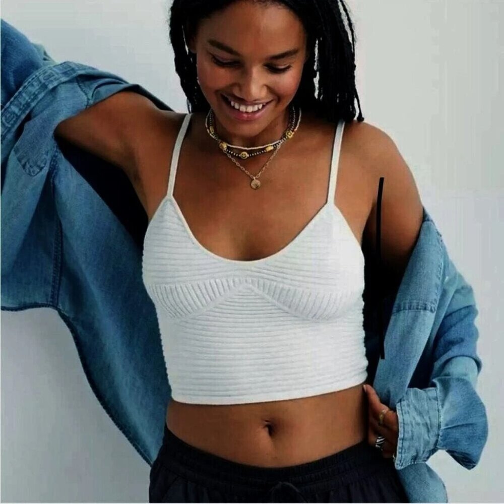 Aerie Take Charge Sweater Corset Tank Gray XL